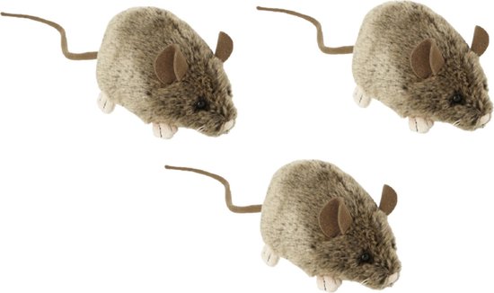 Emuleren informatie zweep 3x stuks pluche knuffel muis/muizen van 12 cm - Speelgoed dieren voor  kinderen | bol.com