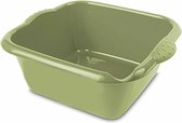 Groene afwasbak/afwasteil vierkant 6 liter 32 cm - Afwassen - Schoonmaken