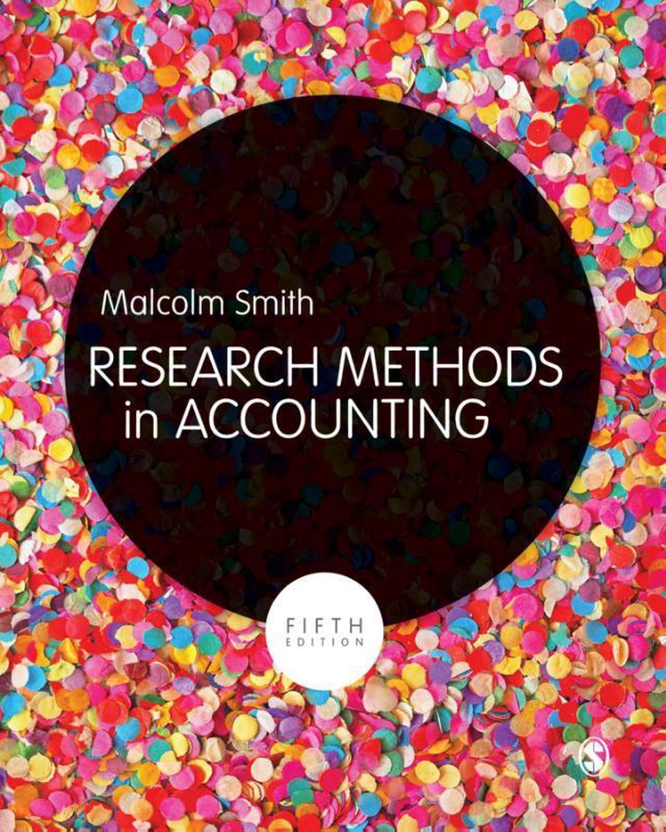 Research Methods In Accounting van A Smith