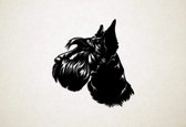 Wanddecoratie - Hond - Schotse terrier 2 - M - 66x60cm - Zwart - muurdecoratie - Line Art