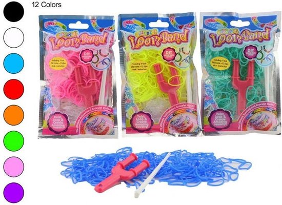 Loom Knoop je eigen armband (200 ringen) met Y-tool assorti