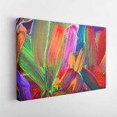 Onlinecanvas - Schilderij - Abstract Art Backgrounds. Hand-painted Background. Self Made Art -horizontal Horizontal - Multicolor - 75 X 115 Cm