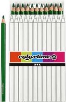 Colortime kleurpotloden, vulling: 5 mm,  jumbo , groen, Jumbo, 12stuks