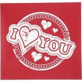 Screen stencil, vel 20x22 cm, , I love you, 1vel