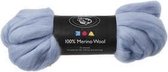 Merino wol,  21 micron, ice blue, Zuid-Amerika, 100gr