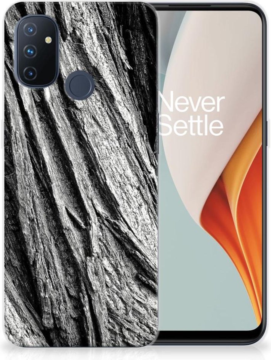 Bumper Hoesje OnePlus Nord N100 Boomschors Grijs