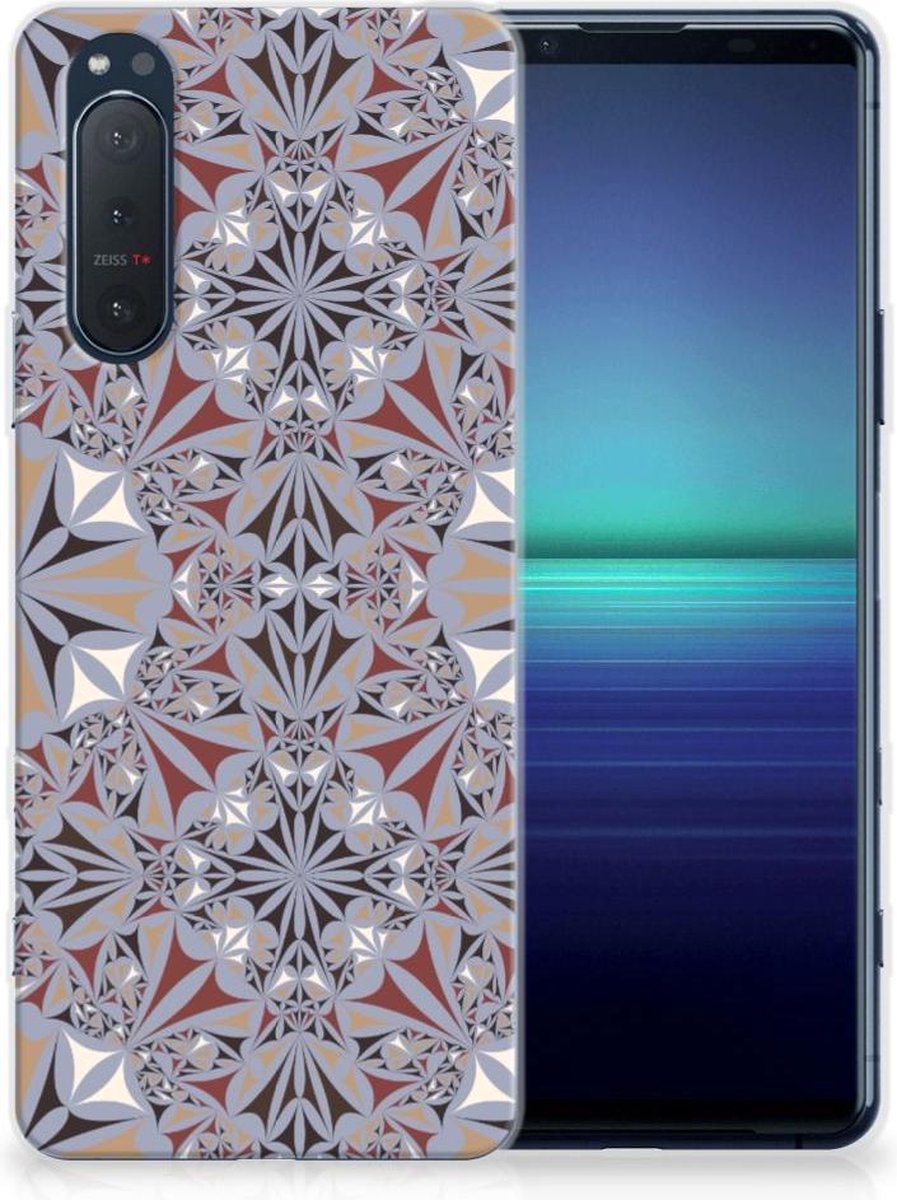 Sony Xperia 5II TPU Siliconen Hoesje Flower Tiles