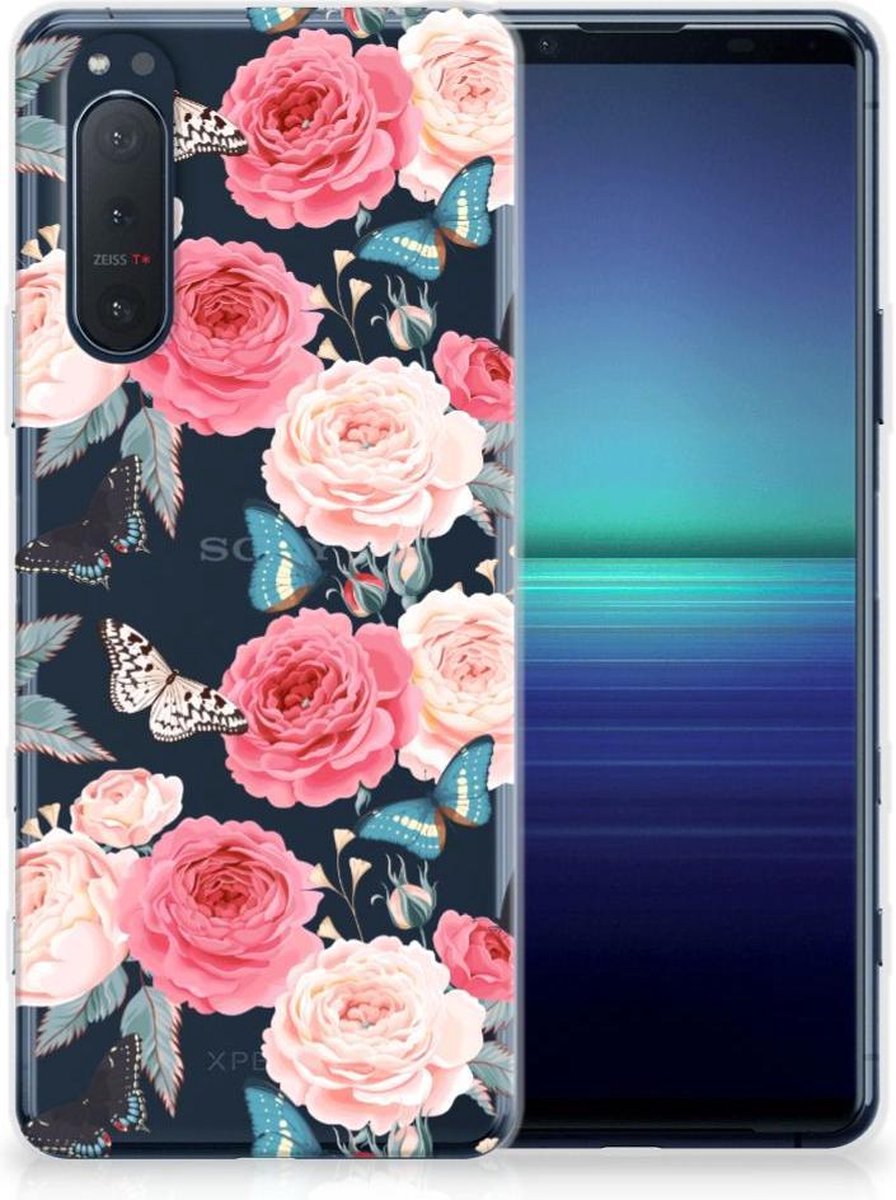 Sony Xperia 5II TPU Case Butterfly Roses