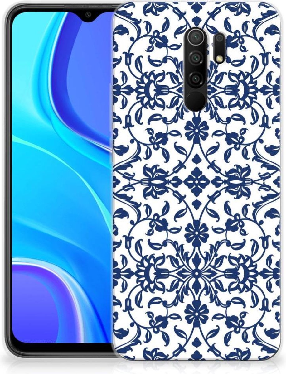 Xiaomi Redmi 9 TPU Case Flower Blue