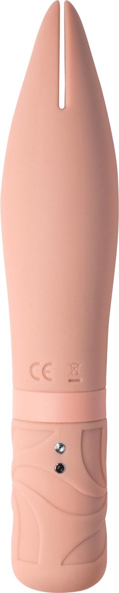 Goedkoopste USB Oplaadbaar - Mini vibrator - 100 Silicone - 10 Functies - Universe - BonBon’s Powerful Spear - Beige