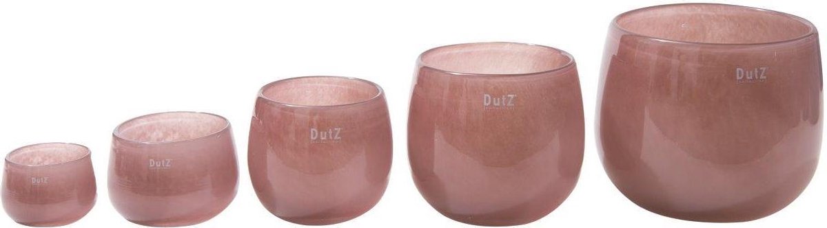 Dutz - design vaas - Pot jade paars - glas- mondgeblazen - H 14 cm
