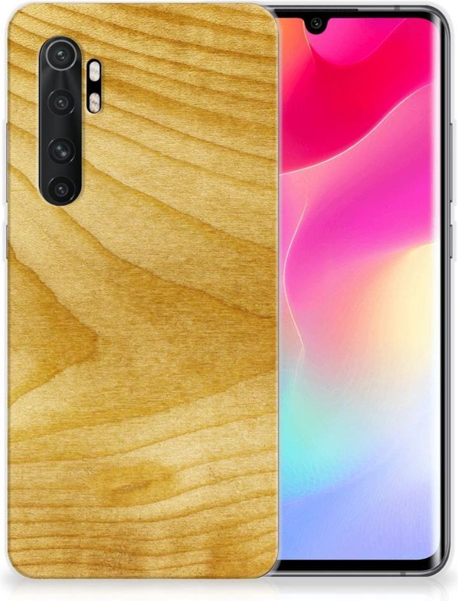 Xiaomi Mi Note 10 Lite Bumper Hoesje Licht Hout