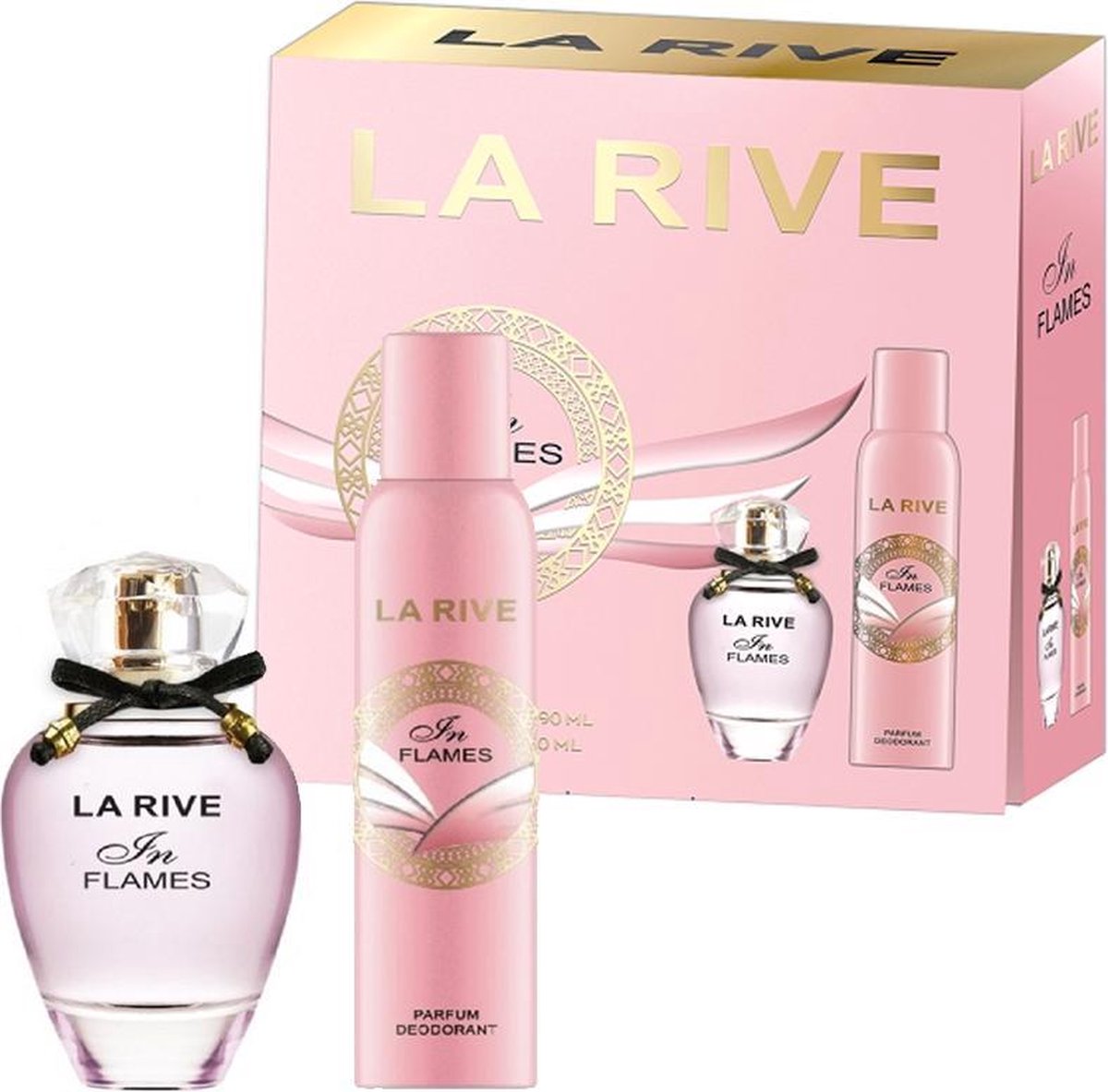 La Rive Set In Flames geschenkset - 90ml eau de parfum + 150ml deodorant - La Rive