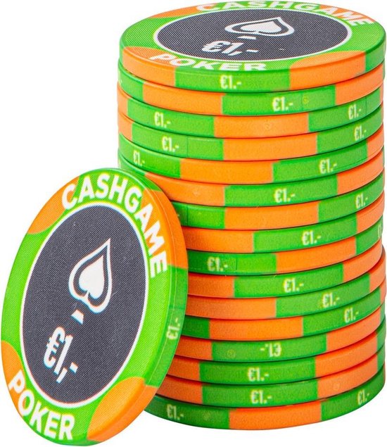 Afbeelding van het spel Cashgame chip €1,- (25 stuks)