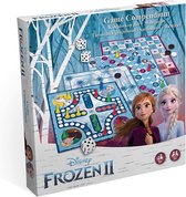 Frozen II spellendoos 4-delig: ladderspel – molenspel - dammen – ludo (mens-erger-je-niet)