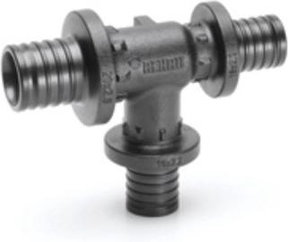 Rehau Rautitan T stuk PX verloopaftakking en verloopdoorgang 25x16x20mm