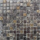 Alfa Mosaico Mozaiek Bonito grijs mix travertine/glas 2,3x2,3x0,8 cm -  Mix, Grijs Prijs per 1 matje.