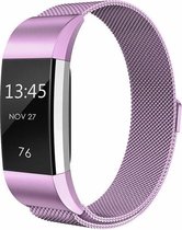 By Qubix - Fitbit Charge 2 milanese bandje (Large) - Lila - Fitbit charge bandjes