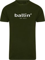 Ballin Est. 2013 - Heren Tee SS Tapered Fit Shirt - Groen - Maat 3XL