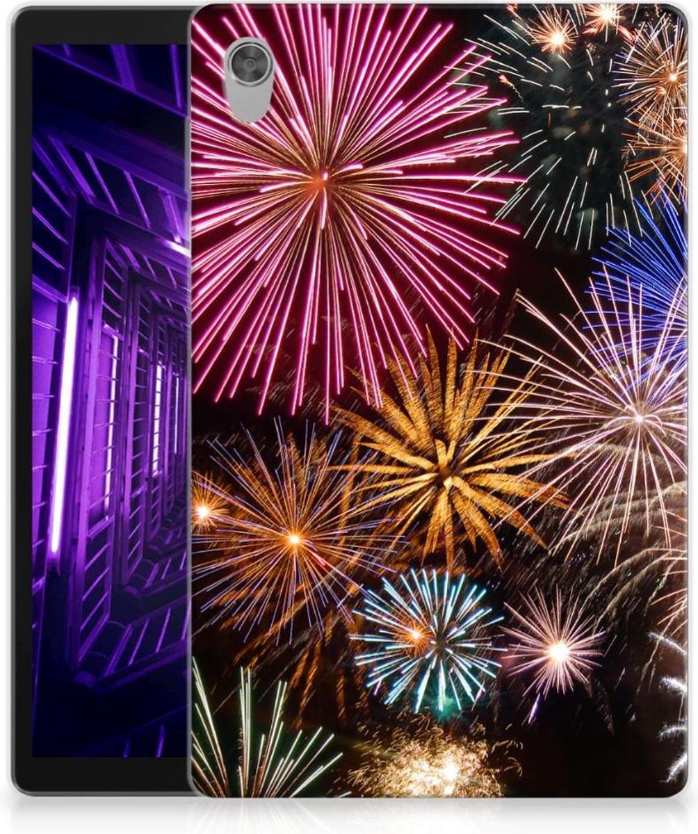 Lenovo Tab M10 HD (2de generatie) Leuke Siliconen Hoes Vuurwerk
