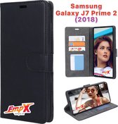EmpX Telefoonhoesje - Book Case - Geschikt Voor Samsung Galaxy J7 Prime 2 (2018) - Zwart