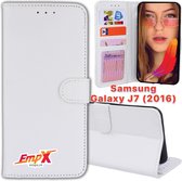 EmpX Telefoonhoesje - Book Case - Geschikt Voor Samsung Galaxy J7 (2016) - Wit