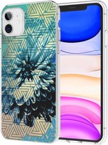 iMoshion Design voor de iPhone 11 hoesje - Grafisch - Bloem Blauw