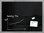 Sigel glasmagneetbord - glaswhiteboard XL - Artverum - 120x90cm - zwart - SI-GL210