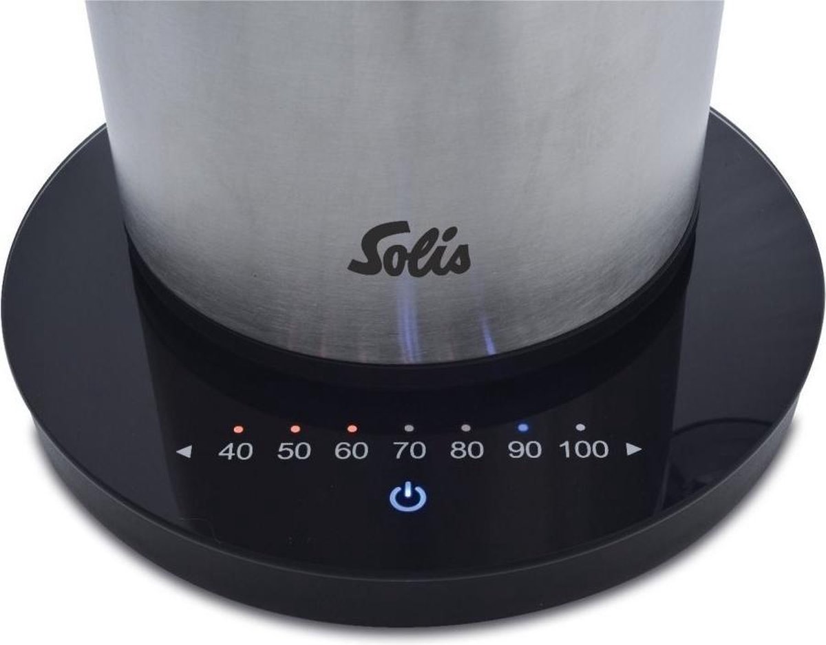 Solis 586 Thermo Kettle Waterkoker 1.5L 1800W RVS/Zwart