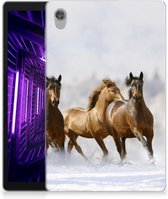 Siliconen Back Cover Lenovo Tab M10 HD (2de generatie) Hoesje Paarden met doorzichte zijkanten