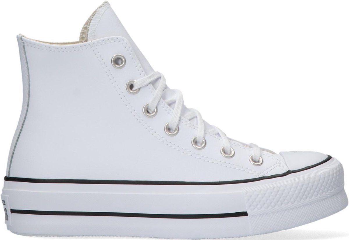 Converse Chuck Taylor All Star Lift Hi Sneakers Leren Sneaker Dames Wit