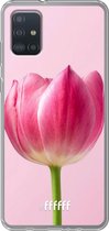 6F hoesje - geschikt voor Samsung Galaxy A52 - Transparant TPU Case - Pink Tulip #ffffff