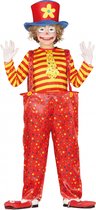 Fiestas Guirca Verkleedpak Clown Jongens Rood Maat 110-115