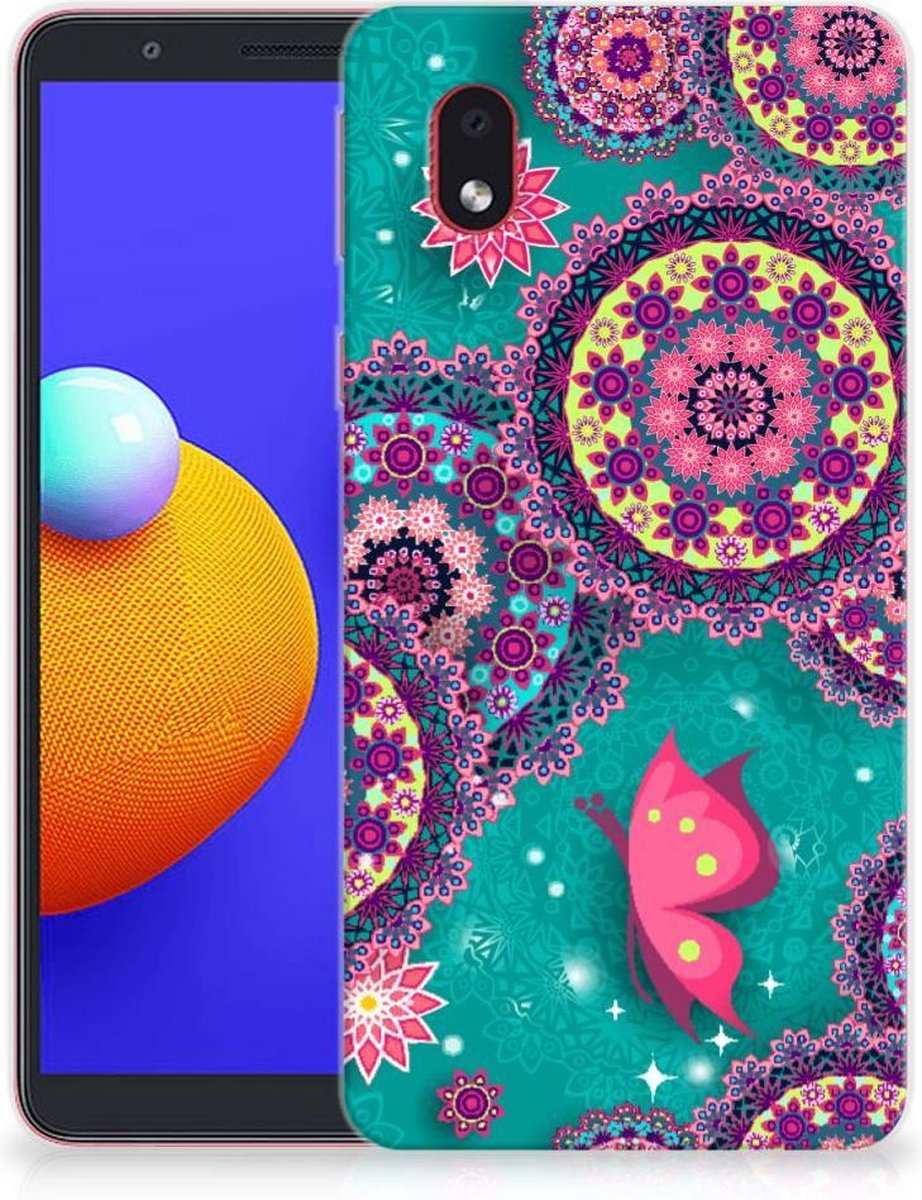 Samsung Galaxy A01 Core Hoesje maken Cirkels en Vlinders