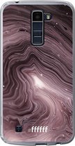 LG K10 (2016) Hoesje Transparant TPU Case - Purple Marble #ffffff