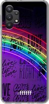 6F hoesje - geschikt voor Samsung Galaxy A32 5G -  Transparant TPU Case - Love is Love #ffffff