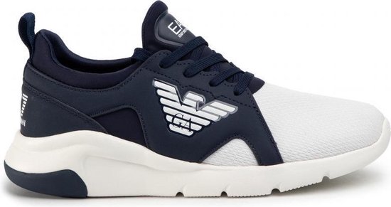 Emporio Armani - Heren Sneakers Lycra Navy/White - Blauw - Maat 40 | bol.com