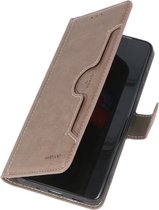 Wicked Narwal | Luxe Portemonnee Hoesje voor iPhone 12 -12 Pro Grijs