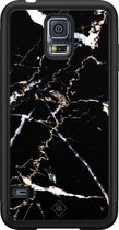 Samsung S5 hoesje - Marmer zwart | Samsung Galaxy S5 case | Hardcase backcover zwart