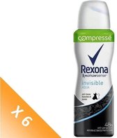 REXONA Batch van 6 Woman Deodorants Invisible Anti-Transpirant Spray Aqua - 100ml