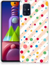 Telefoon Hoesje Geschikt voor Samsung Galaxy M51 Leuk TPU Back Cover Dots