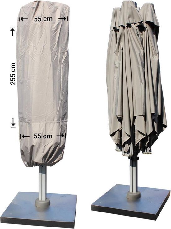 Parasolhoes voor P6 horeca parasol XL met 4 doeken H: 255 cm - Parasolhoes  - RUSQuatroP6XL | bol.com