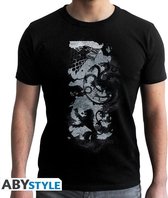 GAME OF THRONES - Tshirt "Map" - man SS black - new fit