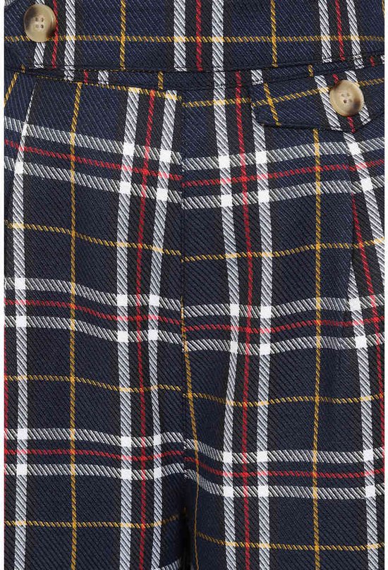 Urban Classics Skinny tartan broek voor dames, Veelkleurig (Rood/Blk 00200), 4XL