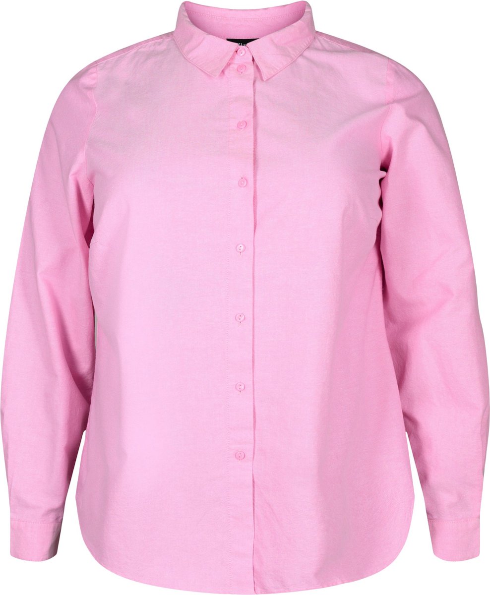 ZIZZI VLULU, L/S, SHIRT Dames Blouse - Pink - Maat M (46-48)
