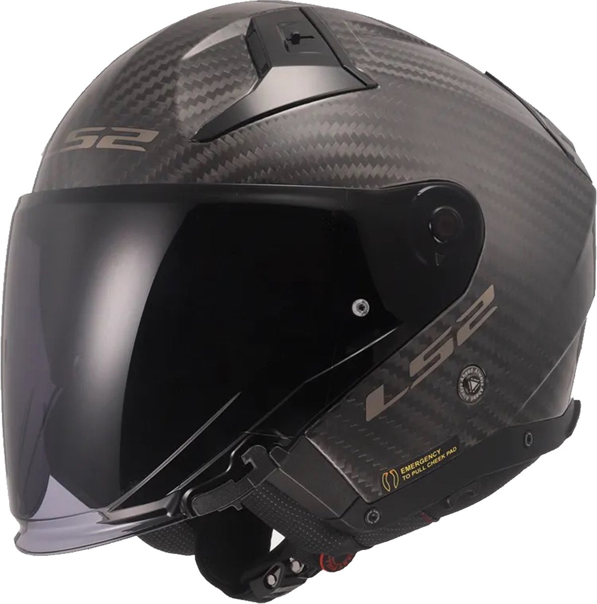 LS2 Helm Infinity II OF603 glans carbon maat XL