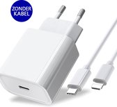 Snellader adapter - Geschikt voor iPhone 10/11/12/13/14/ - 20W USB-C Snellader - Ipad oplader - Apple charger