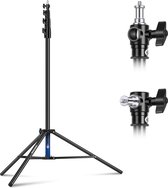 Neewer® - 13ft/400cm Air Padded Light Stand, Heavy Duty Metal Photography Tripod Stand with 1/4" to 3/8" Reversible Screw Adapter and 3-Way Mounting Interface - Load Capacity 17.6lb/8kg - ST-400AC