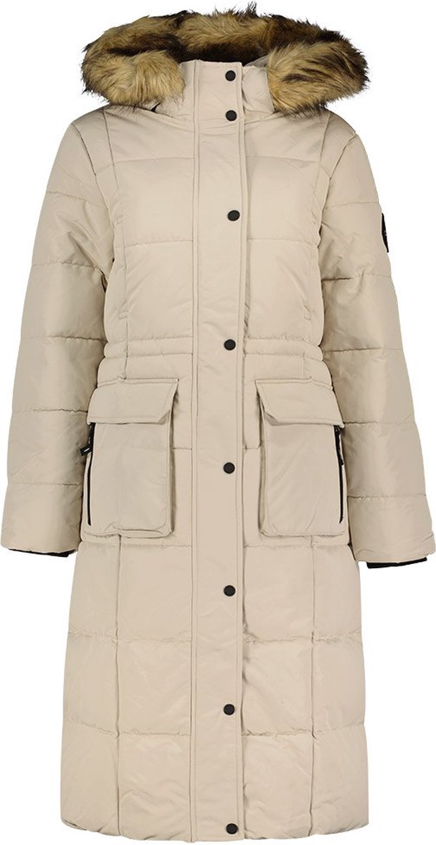 Superdry Lange Everest pufferjas Dames Gewatteerde jassen Grijs