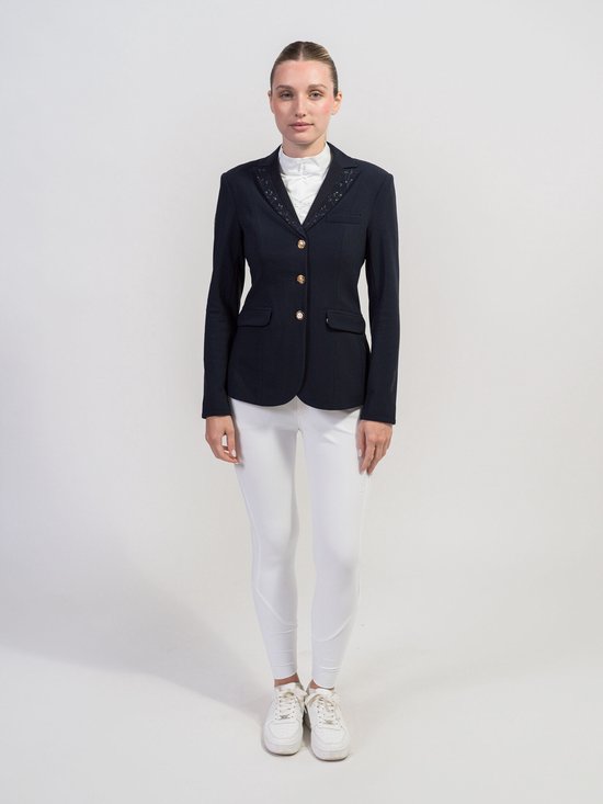 Veste Samshield Louisa Crystal Leaf pour femme 3XS Bleu marine Champagne